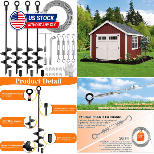 Pack ground anchors shed - pack, 18"