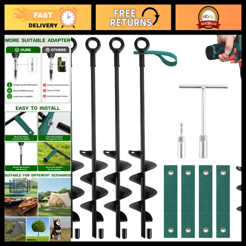 Heavy duty ground anchors - 18",