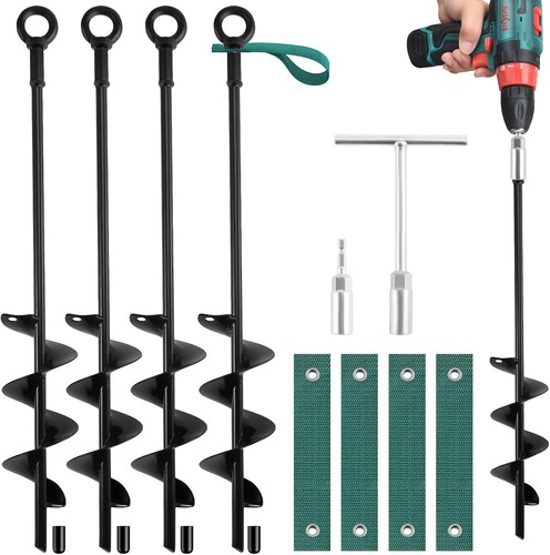 Inch ground anchors screw - ground,