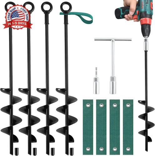 Inch ground anchors screw - anchors,