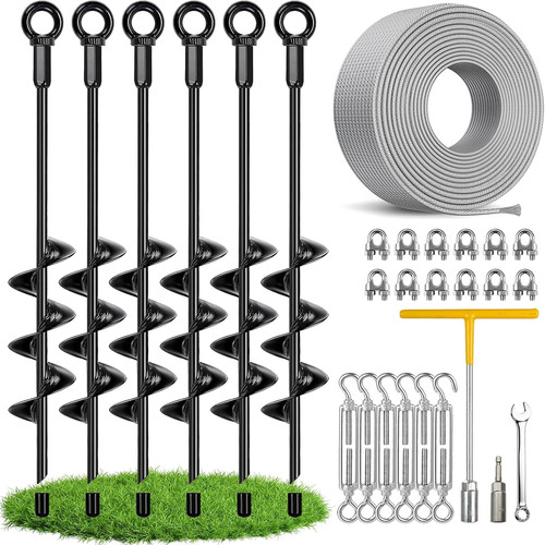 Ground anchors screw in - ground,