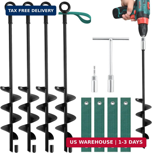 Inch ground anchors screw - ground,