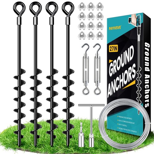 Galvanized shed anchor kit - anchor,