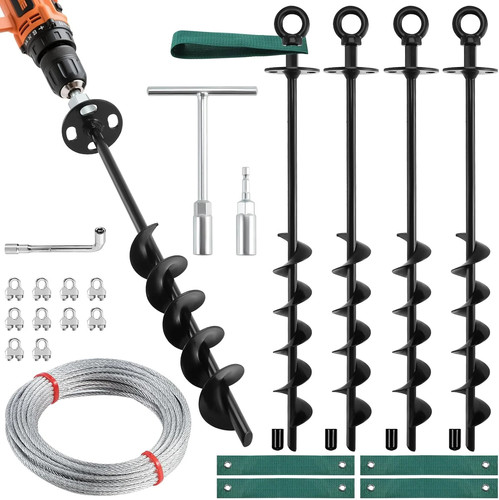 Ground anchors screw - 18'', in