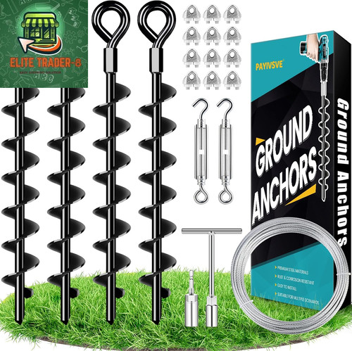Heavy duty shed anchors kit - anchors,